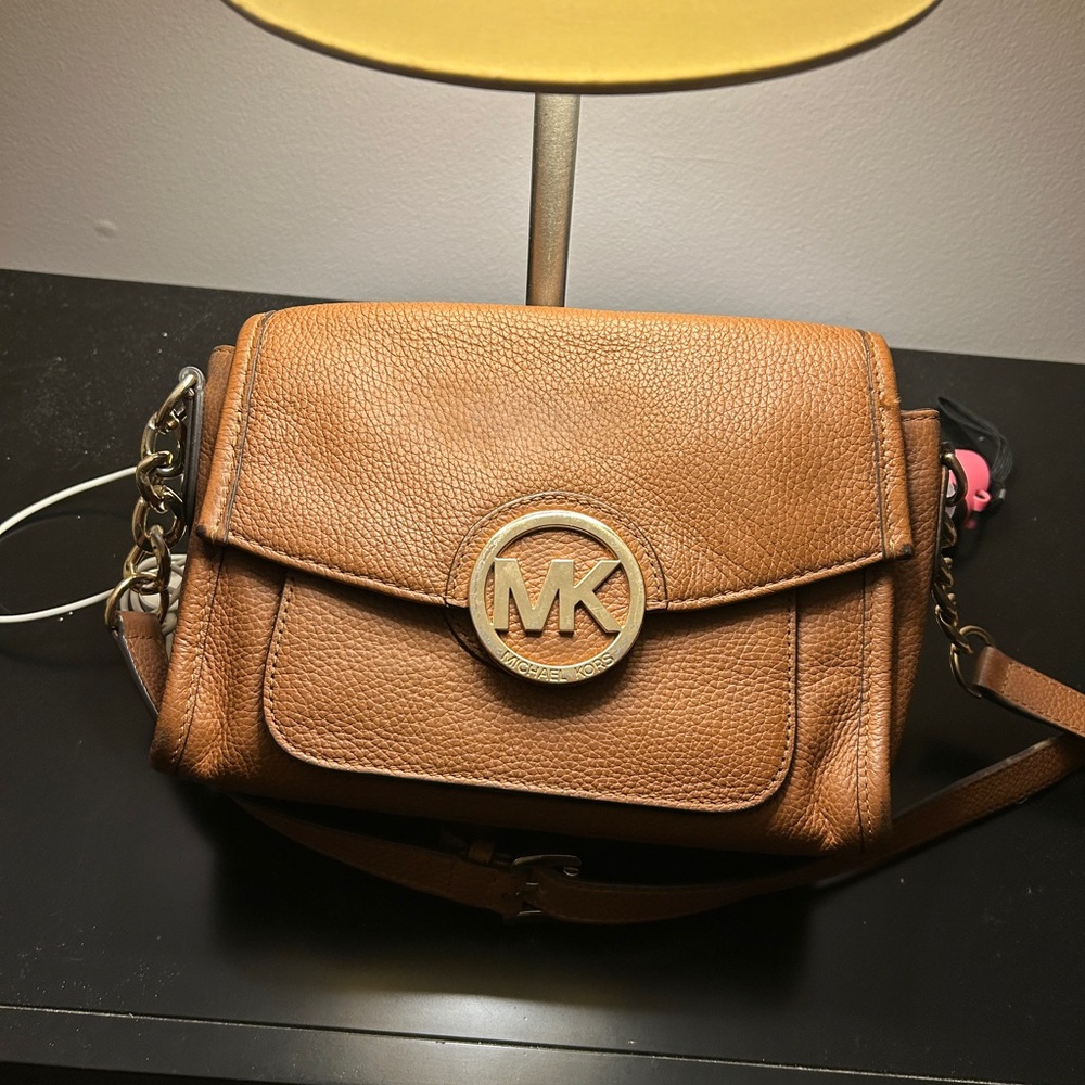 Michael Kors Brown Leather Crossbody Bag